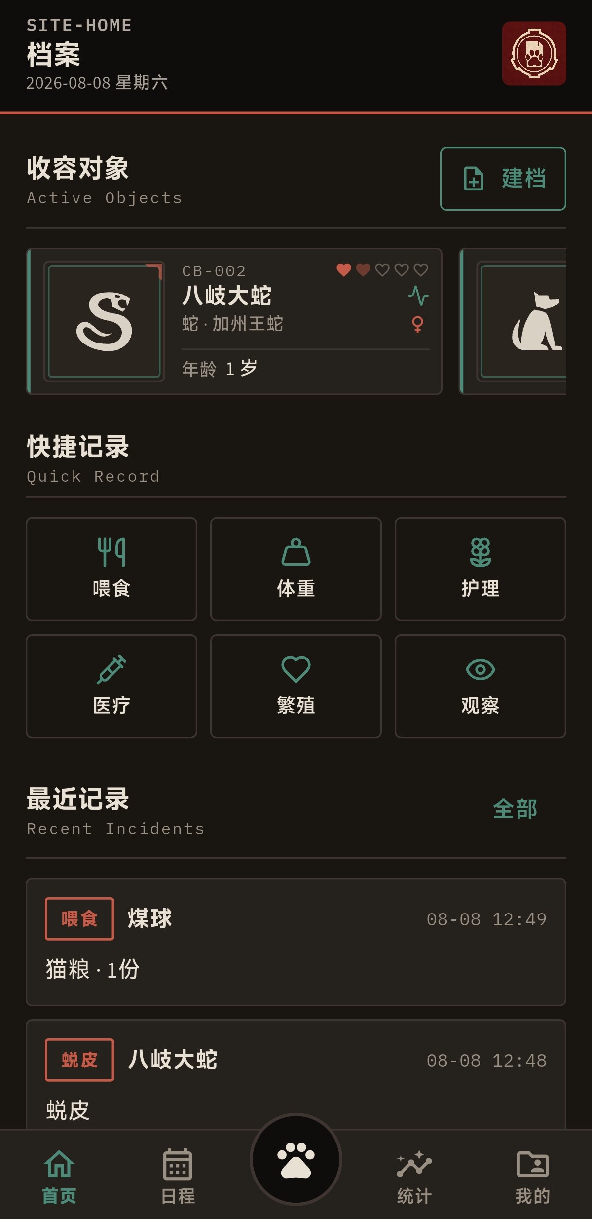 暗色主题 · 首页